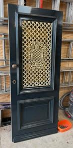 Gave voordeur driepunt sluiting beglaasd afgelakt, Ophalen, Zo goed als nieuw, Buitendeur, 200 tot 215 cm