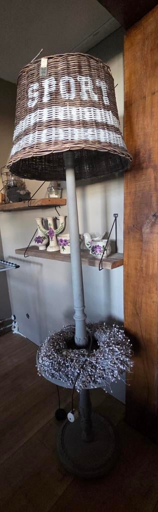 Vloerlamp met rieten kap Riviera Maison, Ophalen of Verzenden, 150 tot 200 cm