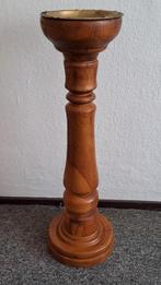 Vintage houten asbak op standaard, Ophalen of Verzenden