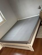 Bed 160x200 met lattenbodem en matras, Huis en Inrichting, Slaapkamer | Bedden, Gebruikt, Wit, Tweepersoons, Ophalen of Verzenden