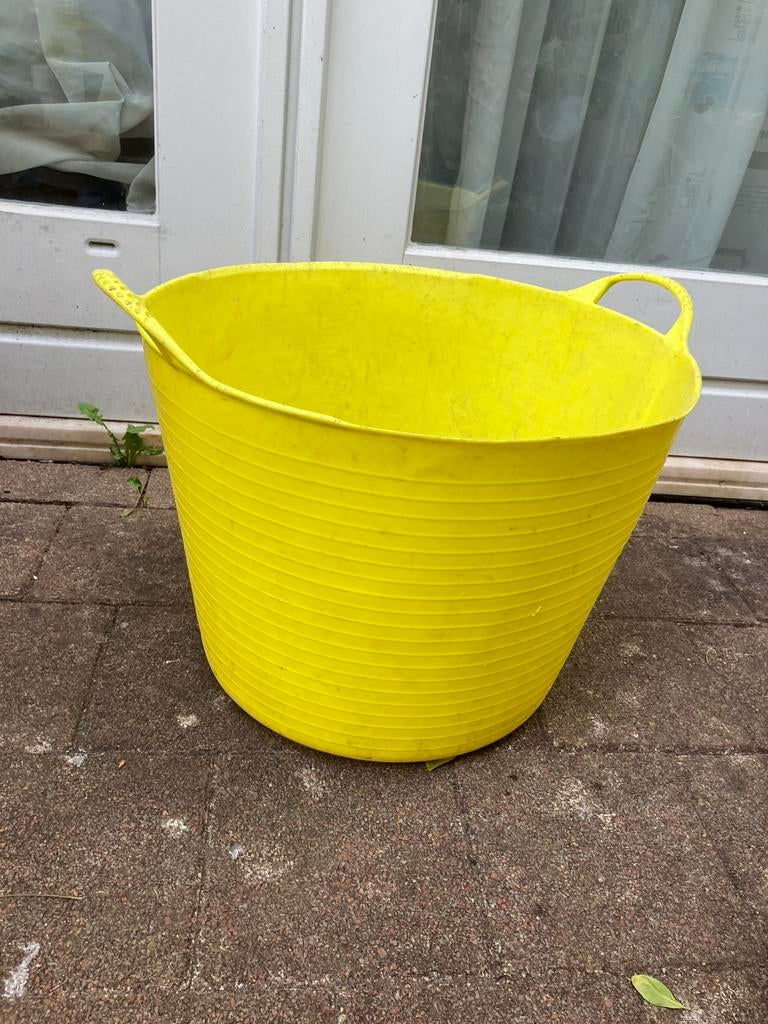 Kunststof plantenbak/tuin emmer (diameter 45cm, hoog 33cm), Ophalen, Kunststof, Rond, Zo goed als nieuw