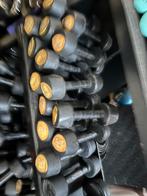 20 x 2 kg rubberen dumbbells reebok gewichten, Dumbbell, Gebruikt, Gewichten, Ophalen of Verzenden