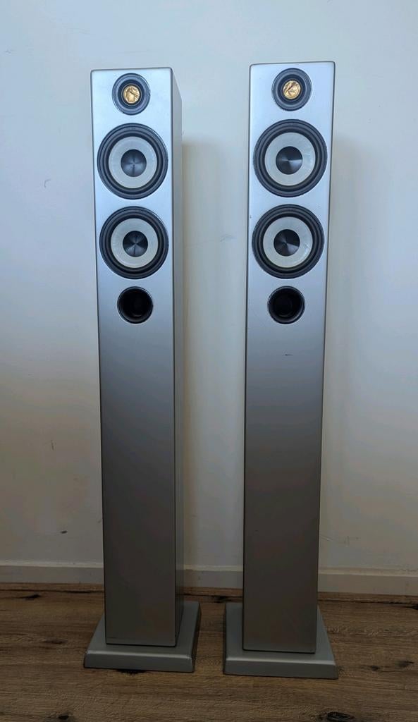 Monitor Audio Radius 270 zuilen zilver, Ophalen, 120 watt of meer, Front, Rear of Stereo speakers, Overige merken