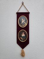 Vintage Miniatuur Portretten op Fluweel, Ophalen of Verzenden