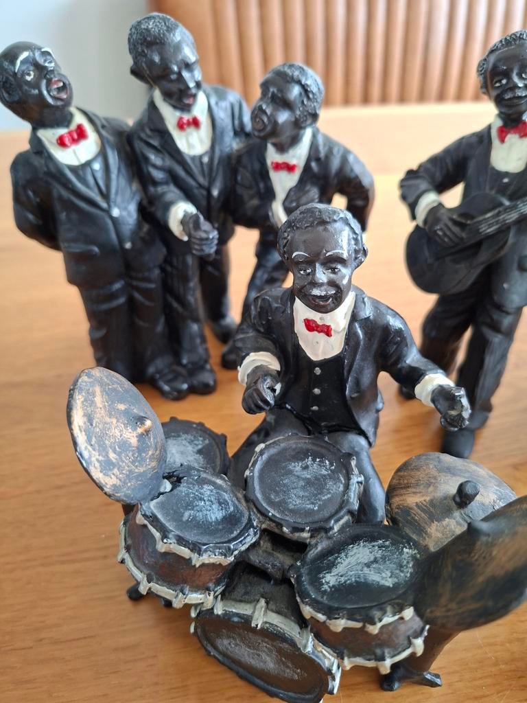 Leuke groep jazzmuzikanten beeldjes, Verzamelen, Beelden en Beeldjes, Ophalen of Verzenden, Gebruikt