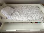 Bed Woood Dennis, Ophalen, 85 tot 100 cm, Zo goed als nieuw, Lattenbodem