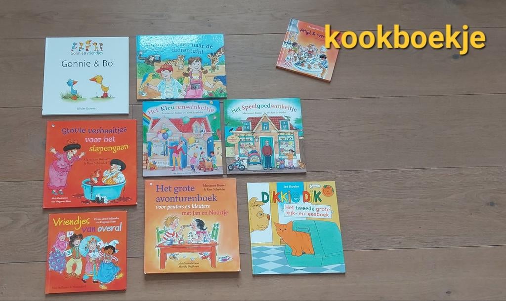 Negen kinderboeken, waaronder Gonnie & Bo, Boeken, Ophalen, Gelezen, Fictie algemeen