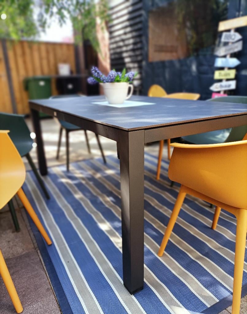 Outdoor eettafel, Ophalen of Verzenden, Zo goed als nieuw, Rechthoekig, Overige materialen