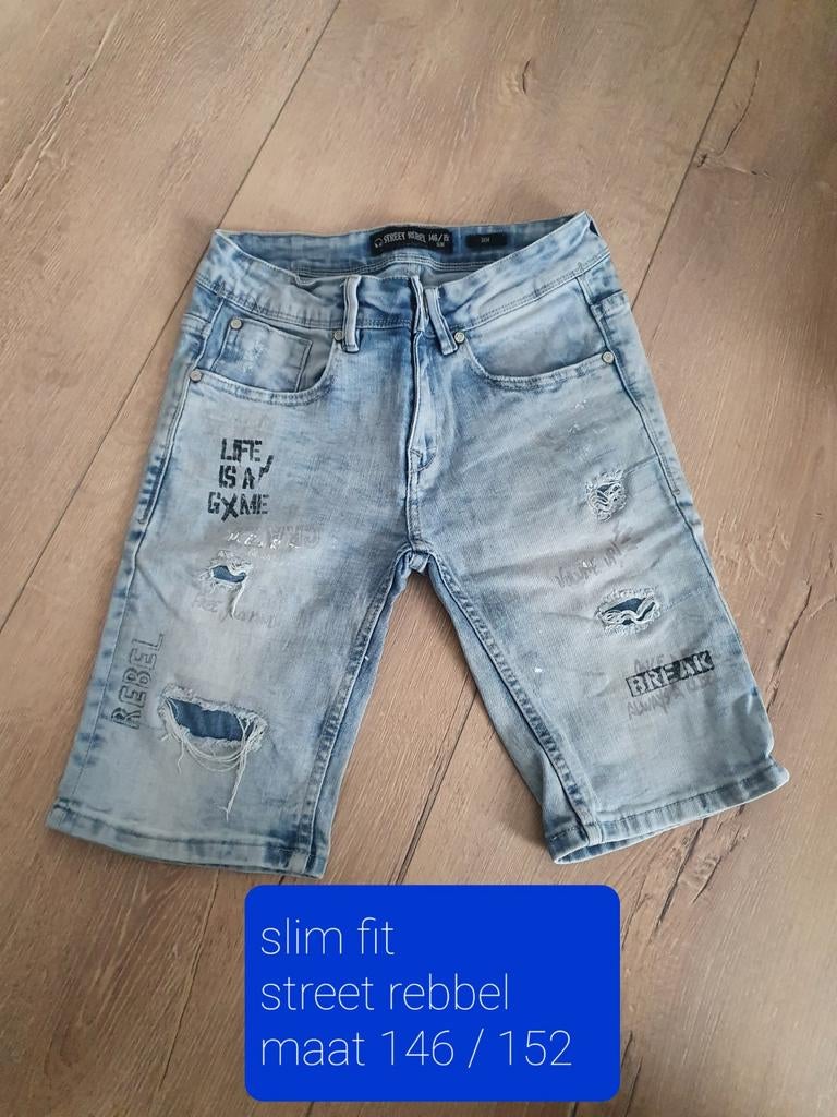 Street rebel korte spijkerbroek maat 152, Ophalen of Verzenden, Zo goed als nieuw, Blauw