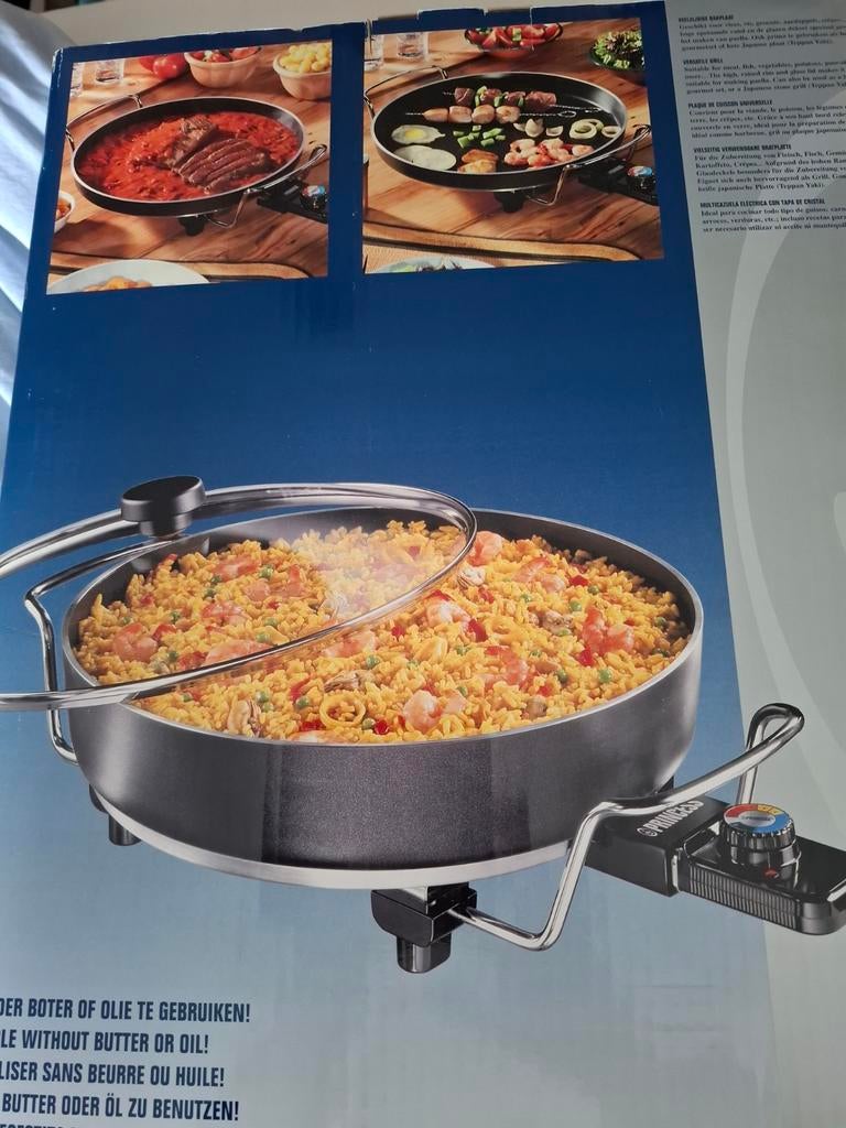 Ongebruikte pan  grill, paella, gourmet, barbe, teppanyaki, Overige typen, Nieuw, Ophalen of Verzenden, Zwart