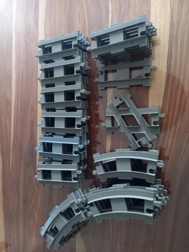 Grote partij LEGO Duplo rails - Recht, bocht en wissel, Kinderen en Baby's, Speelgoed | Duplo en Lego, Gebruikt, Inclusief extra onderdelen