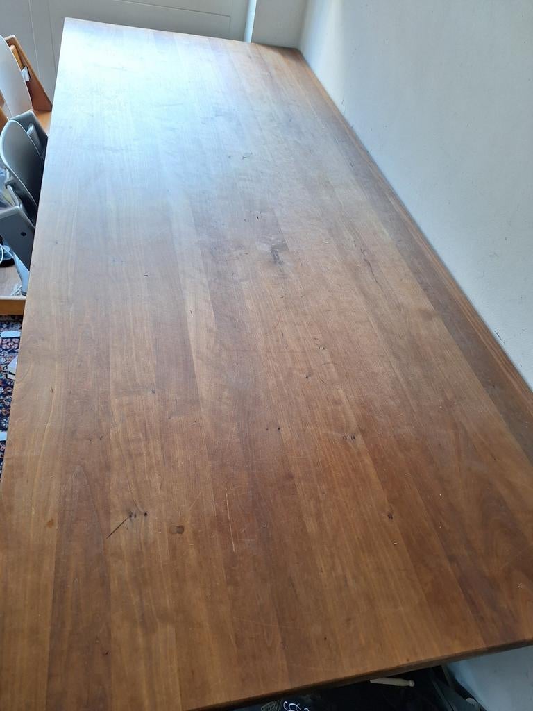Eettafel 90 x 220, Ophalen, Gebruikt, 200 cm of meer, 50 tot 100 cm