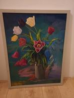 Schilderij bloemen in vaas, Ophalen of Verzenden