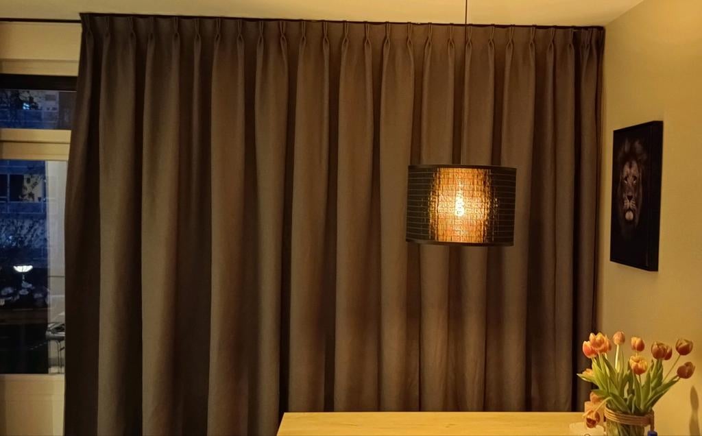 Verduisterend Gordijn donkergrijs 260cm hoog / 290cm breed, Ophalen of Verzenden, Grijs, 200 cm of meer, 200 cm of meer