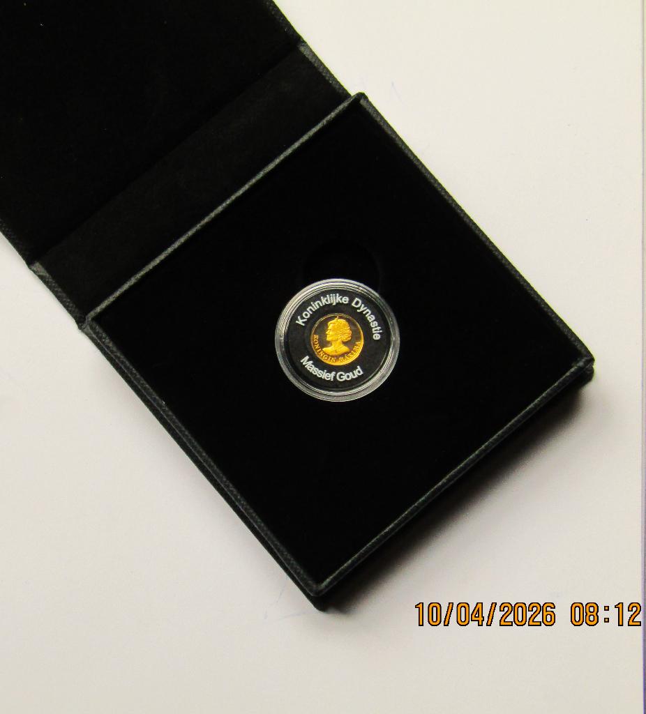 **  Gouden Muntje Maxima  **, Postzegels en Munten, Munten | Nederland, Losse munt, Overige waardes, Vóór koninkrijk, Goud, Verzenden
