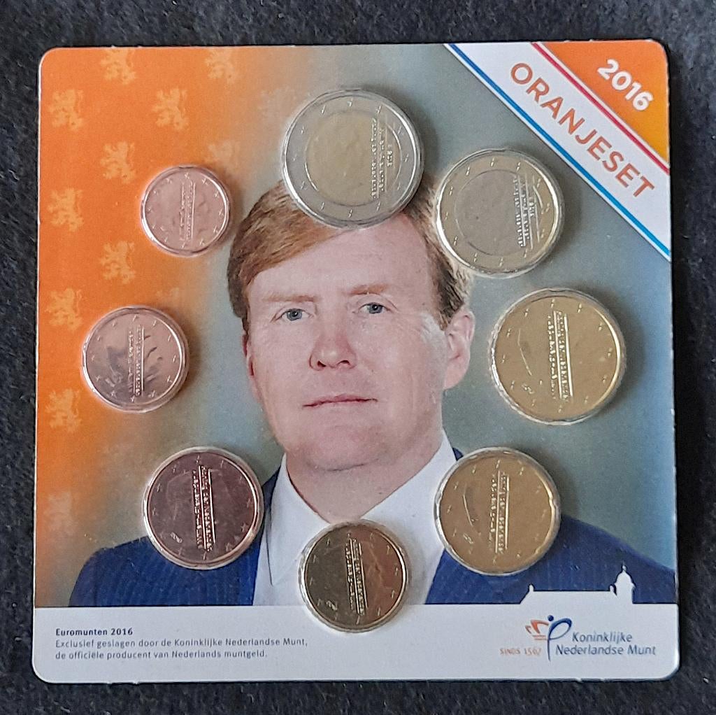 Nederland 2016 Oranjeset 1 cent-2 euro UNC, Ophalen of Verzenden, Koningin Beatrix, Euro's, Setje