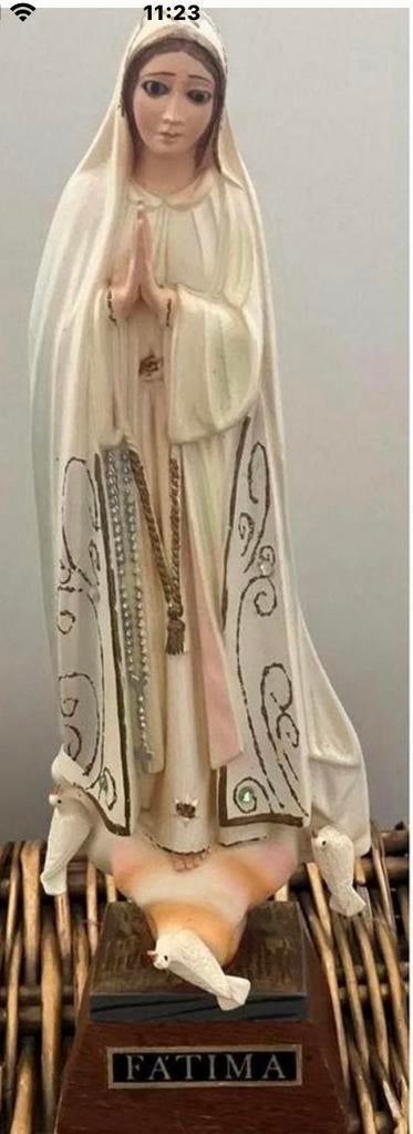 Fatima mooi intact beeldje van polyresin ,mooi !!, Antiek en Kunst, Antiek | Religie, Ophalen of Verzenden