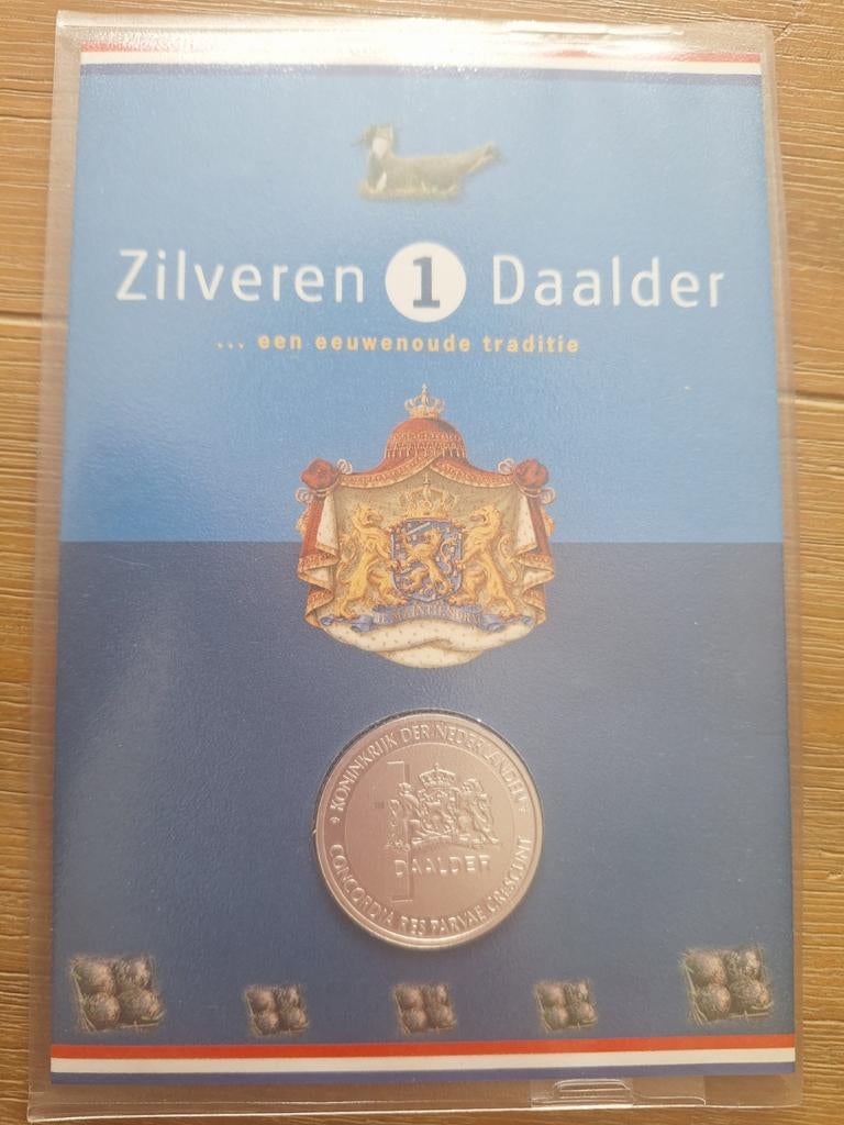 Zilveren 1 Daalder in verpakking, Ophalen of Verzenden