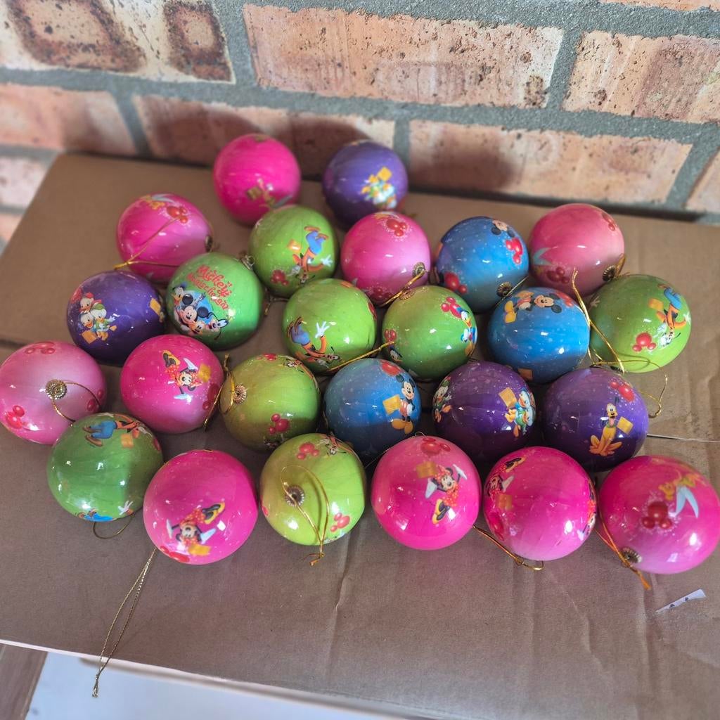 Disney kerstballen - 25 stuks, Ophalen of Verzenden, Mickey Mouse, Zo goed als nieuw, Overige typen
