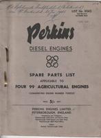 Perkins Diesel Engines spare part list catalogus 1959, Verzenden, Zo goed als nieuw, Catalogus