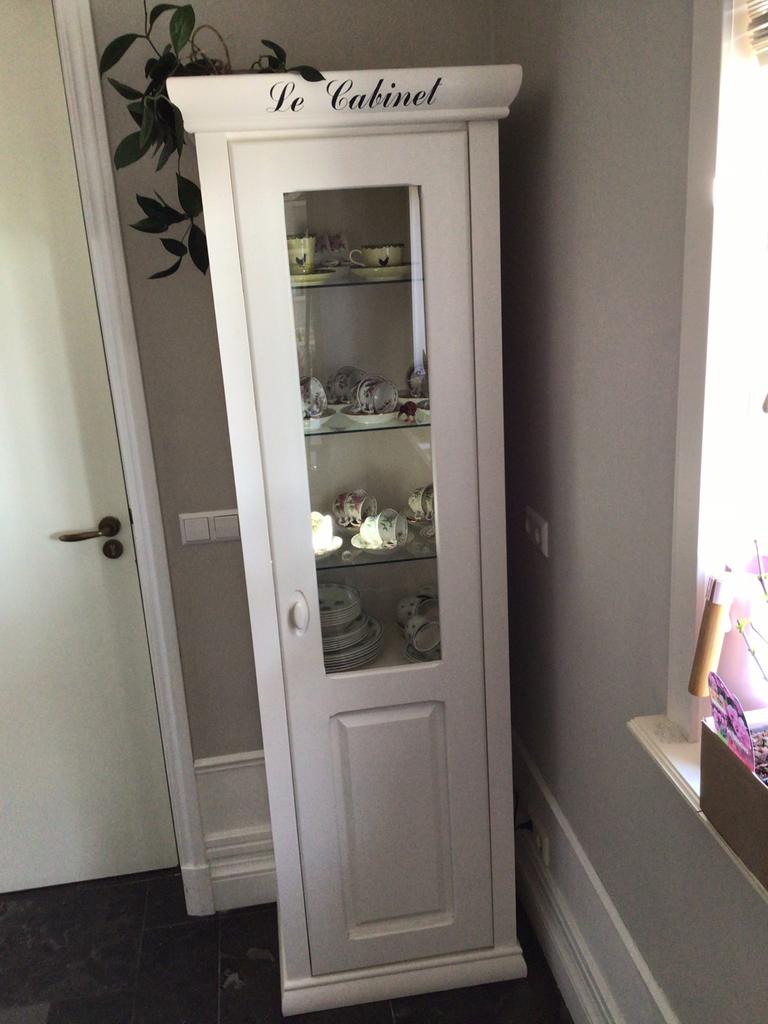 Vitrine kastje, Huis en Inrichting, Kasten | Vitrinekasten, Ophalen, 50 tot 100 cm, Zo goed als nieuw, Minder dan 100 cm
