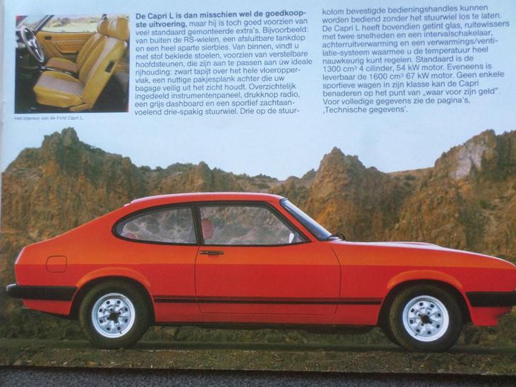 Ford Capri 1980 Brochure, Boeken, Auto's | Folders en Tijdschriften, Zo goed als nieuw, Ford, Ophalen of Verzenden