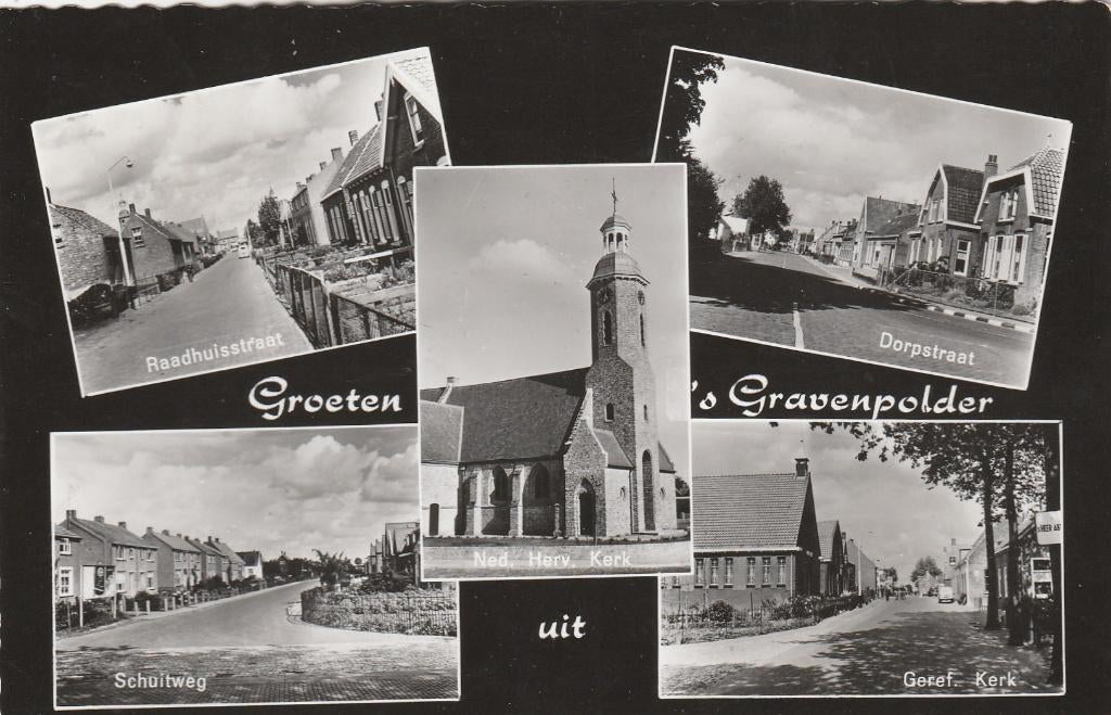 groeten uit 's gravenpolder, Ophalen of Verzenden, 1940 tot 1960, Friesland