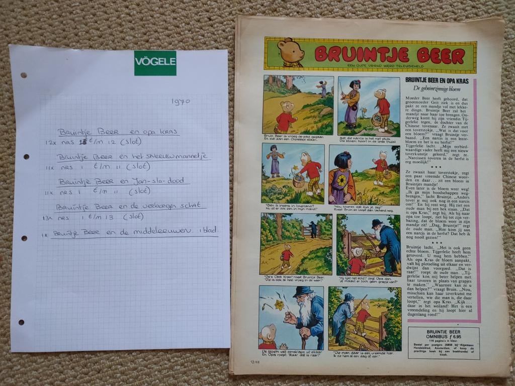 Bruintje Beer strips uit Avrobode/Televizier, ca. 1970, Meerdere comics, Ophalen of Verzenden, Gelezen, Europa