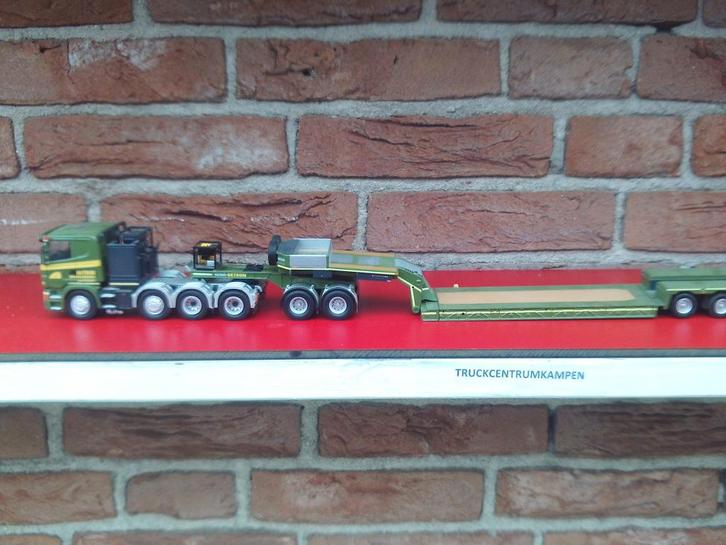 NZG  Scania  R4  met  Nooteboom  van  Getron., Hobby en Vrije tijd, Modelauto's | 1:50, Nieuw, Bus of Vrachtwagen, NZG, Ophalen of Verzenden