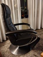 2 Donkerbruine Leren Relaxfauteuils - Handmatig Verstelbaar, Ophalen of Verzenden, Zo goed als nieuw, 50 tot 75 cm, Leer