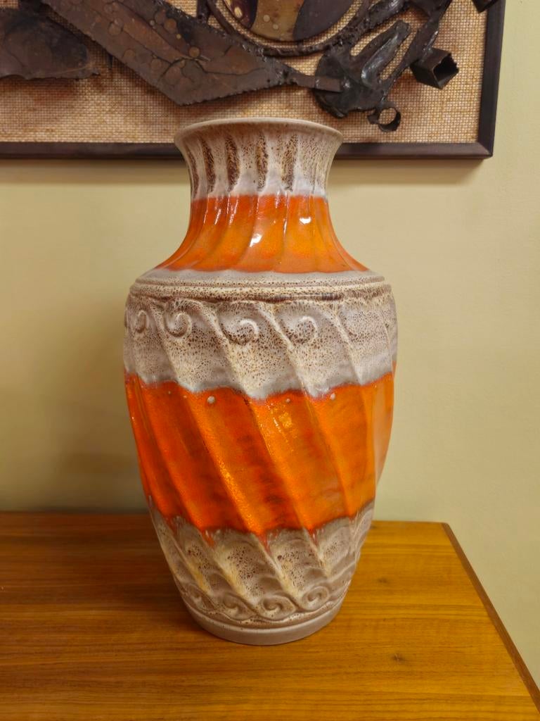 Vintage Carstens Tönnieshof West Germany Vaas Oranje, Antiek en Kunst, Antiek | Vazen, Ophalen