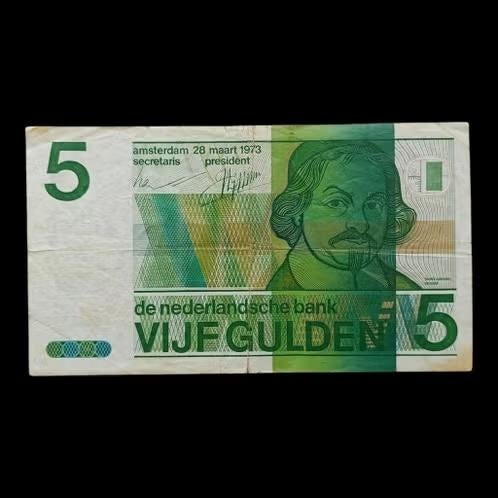 Bankbiljet / Nederland / 5 Gulden / 1973, Postzegels en Munten, Bankbiljetten | Nederland, Verzenden, 5 gulden, Los biljet