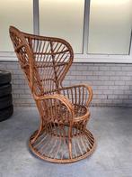Rotan fauteuil, Rohé Noordwolde/ Gio Ponti stijl, Ophalen, Minder dan 75 cm, Riet of Rotan, 50 tot 75 cm