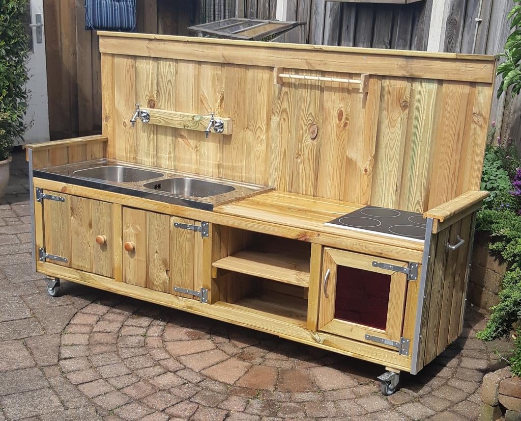 Speelkeuken voor buiten, Kinderen en Baby's, Speelgoed | Speelkeukens, Ophalen, Nieuw, Hout, Speelkeuken