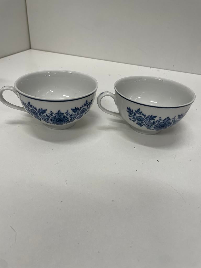 Vintage Mosa Maastricht theekopje - Douwe Egberts blauw, Ophalen