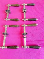 Antieke deurklinken met hoorn, deurkrukken, deur klinken, Antiek en Kunst, Ophalen of Verzenden