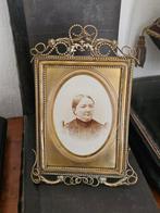Zeer aparte antieke FOTOLIJST/ fotolijstje ovaal passepartou, Ophalen of Verzenden
