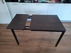 Ikea VANGSTA Uitschuifbare tafel 80/120x70 cm, zwart, Huis en Inrichting, Tafels | Eettafels, Ophalen, Gebruikt, 50 tot 100 cm