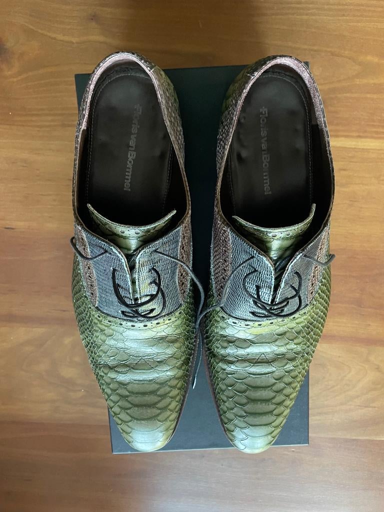 Floris van Bommel Heren maat 10 (44 2/3) Green Snake, Kleding | Heren, Schoenen, Ophalen, Overige kleuren, Floris van Bommel, Gedragen