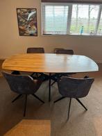 Eettafel en 4 stoelen, Ophalen, 100 tot 150 cm, Vijf personen of meer, 150 tot 200 cm