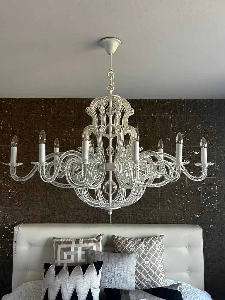 Prachtige Kroonluchter, Huis en Inrichting, Lampen | Kroonluchters, Ophalen, Zo goed als nieuw, Glas