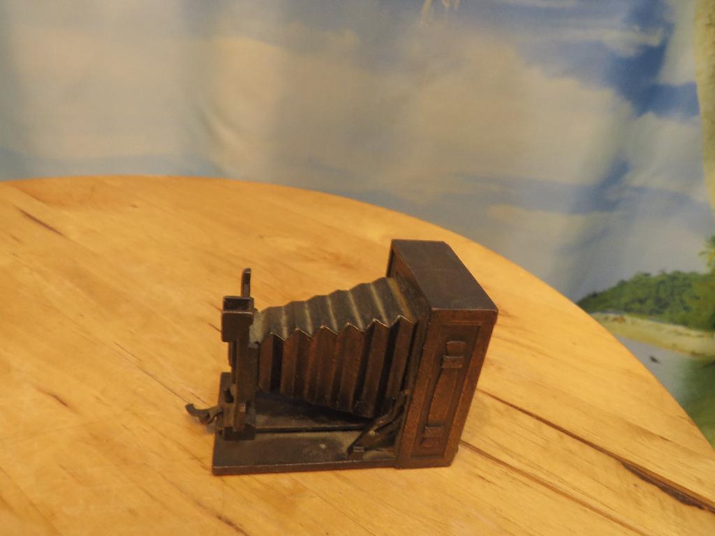 vintage play me metal  miniatuur box camera spain 982, Ophalen of Verzenden, Gebruikt