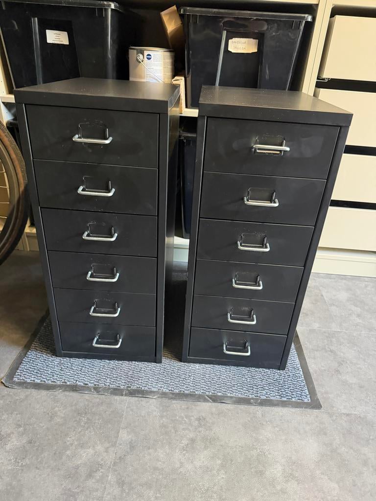 Ikea Helmer ladeblokken (2 stuks) met wieltjes, Ophalen, Minder dan 50 cm, Gebruikt, 5 laden of meer