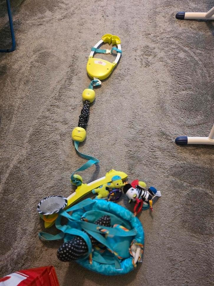 Babyswing - Bright Starts Bounce 'n Spring Deluxe, Kinderen en Baby's, Speelgoed | Babyspeelgoed, Zo goed als nieuw, Babygym, Met licht