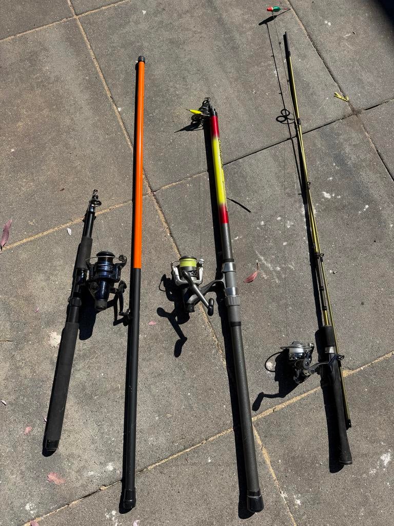 Vishengels met toebehoren, Ophalen, Gebruikt, Complete hengel