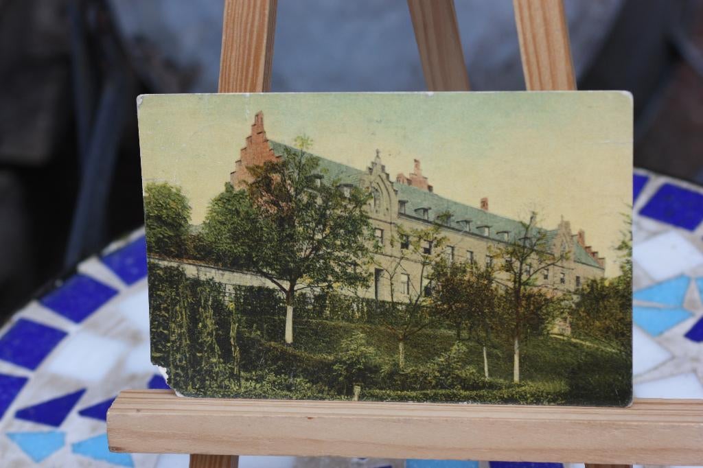 Oude gekleurde ansichtkaart Pens. St. Joseph Brunssum, Ophalen of Verzenden, Voor 1920, Gelopen, Limburg