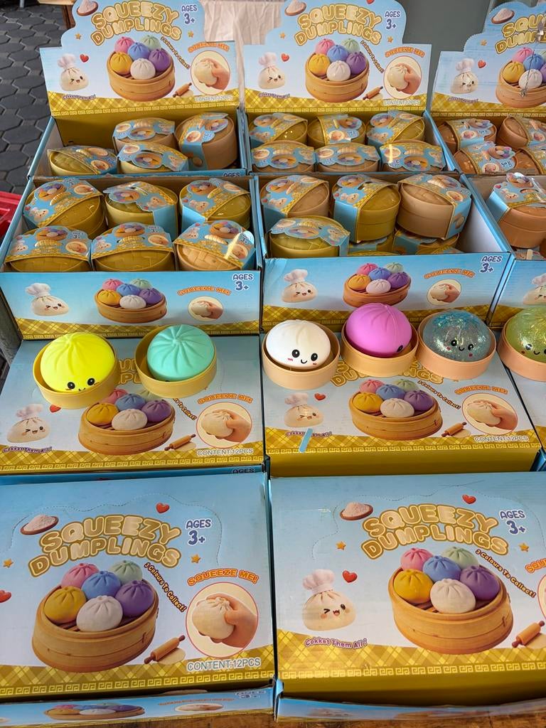 Partij Squeezy Dumplings Stressballen - 144 stuks, Kinderen en Baby's, Jongen of Meisje, Nieuw, V, V