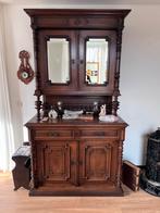 Antieke houten kast met spiegels, Antiek en Kunst, Ophalen