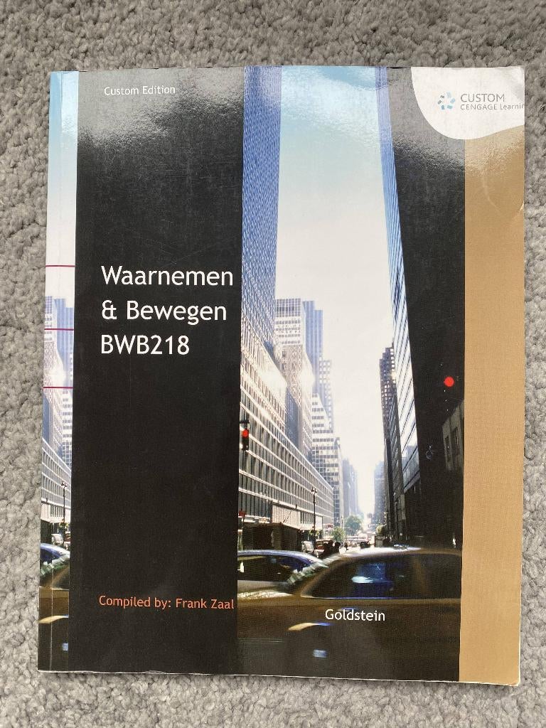Waarnemen & Bewegen, BWB218, 9781473734302, Boeken, Goldstein, Ophalen of Verzenden, Beta, WO