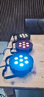 Showtec compact par 7-3  zwart set van 3, Ophalen, Gebruikt, Licht